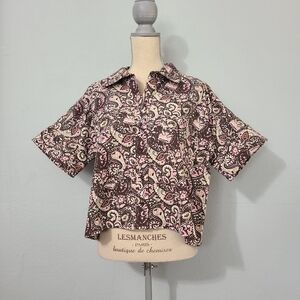 Julia Amory The Antibes Shirt - Lee Paisley NWT Size‎ Medium
